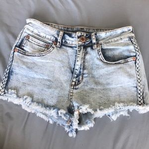 kendall and kylie high waisted jean shorts
